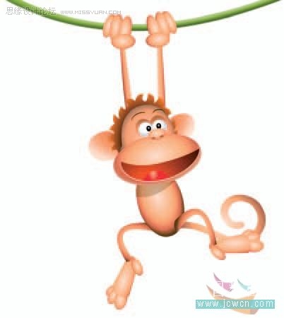 Flash cs3鼠繪教程:動畫技巧之繪制猴子