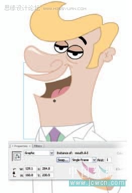 Flash cs3鼠繪教程:交換方法制作嘴型吻合