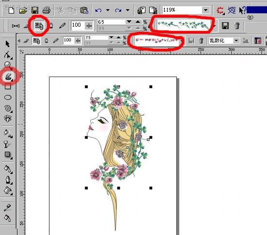 Coreldraw�L���r(sh��)��Ů�Լ�������