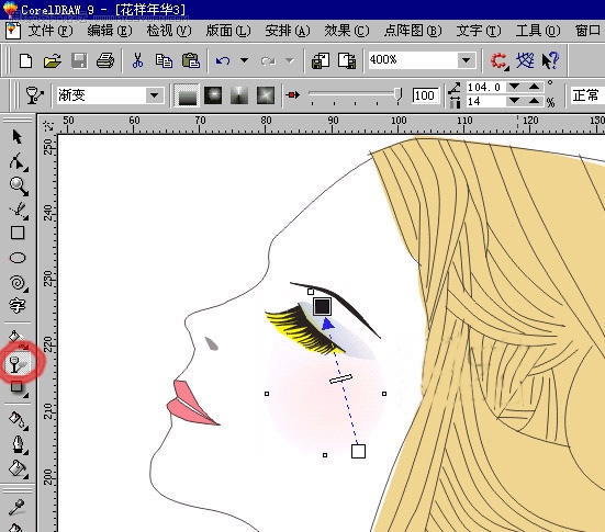 Coreldraw�L���r(sh��)��Ů�Լ�������