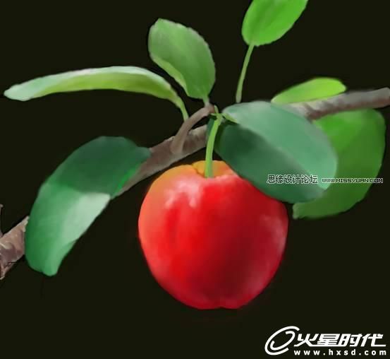 Photoshop鼠繪教程:繪制漂亮的櫻桃教程