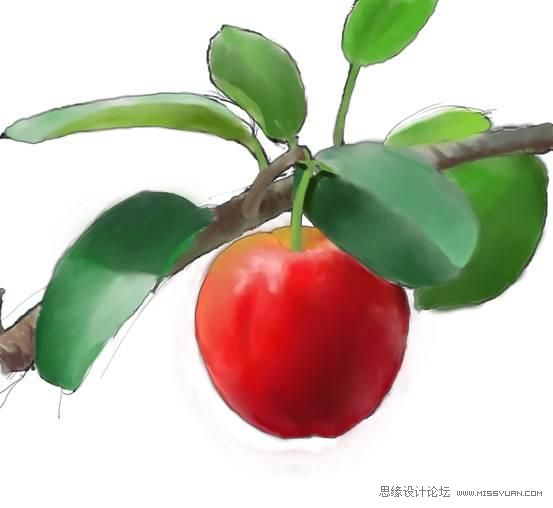 Photoshop鼠繪教程:繪制漂亮的櫻桃教程