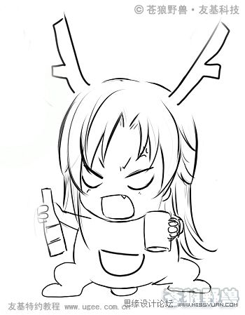 Painter結合數位板繪制可愛Q版漫畫教程