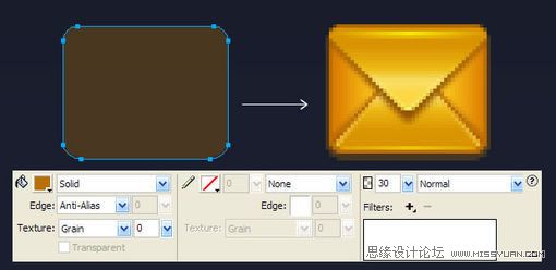 Fireworks中進行圖標細節刻畫