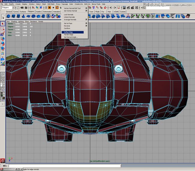 Maya建模教程:打造超級英雄鋼鐵俠
