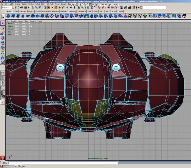 Maya建模教程:打造超級英雄鋼鐵俠