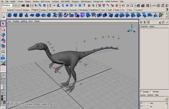 Maya建模教程:制作真實的恐龍