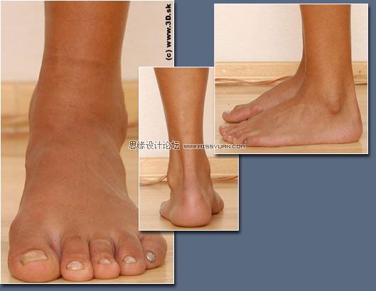 Maya建模教程:逼真腳部建模教程