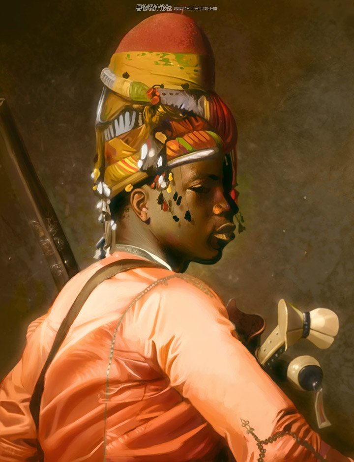 Photoshop教程:臨摹黑色土耳其雇傭軍