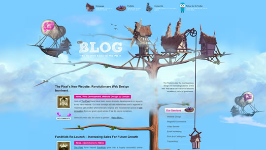 50個漂亮的藍色網站設計欣賞