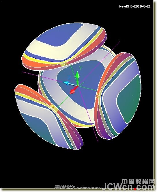 AutoCAD三維教程:南非世界杯足球的畫法及渲染