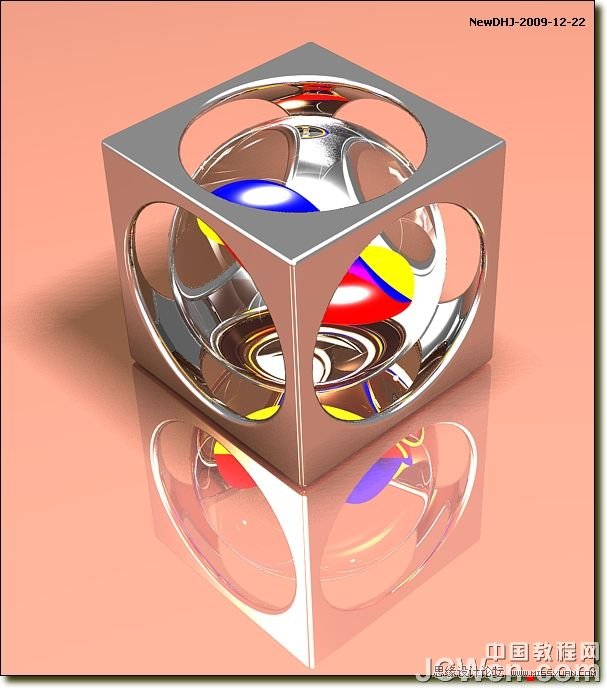 AutoCAD教程:不銹鋼,玻璃,倒影的渲染技巧詳解