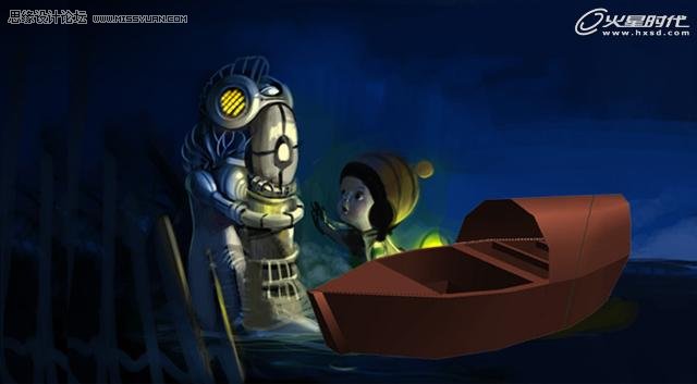 Painter 9.5教程:機(jī)器與孩子教程解析