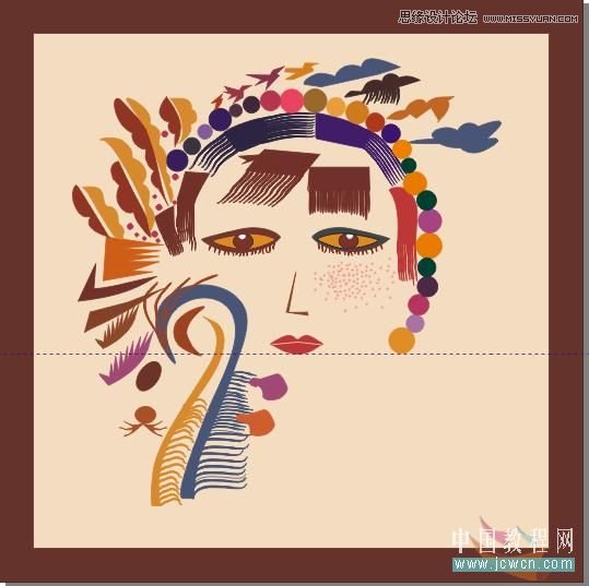 CorelDRAW鼠繪教程:矢量抽象人物裝飾畫的繪制