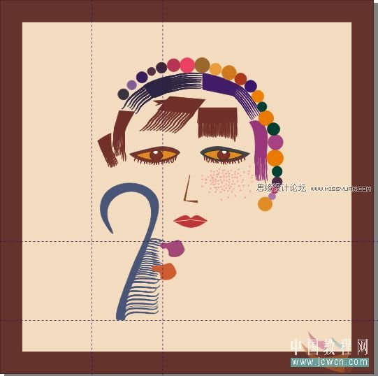 CorelDRAW鼠繪教程:矢量抽象人物裝飾畫的繪制
