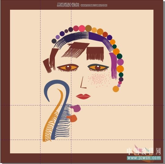 CorelDRAW鼠繪教程:矢量抽象人物裝飾畫的繪制
