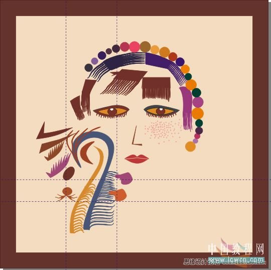 CorelDRAW鼠繪教程:矢量抽象人物裝飾畫的繪制