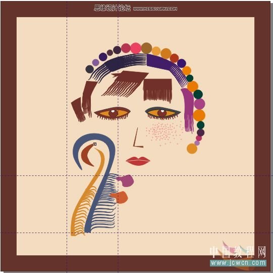 CorelDRAW鼠繪教程:矢量抽象人物裝飾畫的繪制