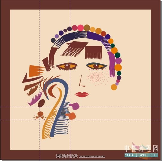 CorelDRAW鼠繪教程:矢量抽象人物裝飾畫的繪制