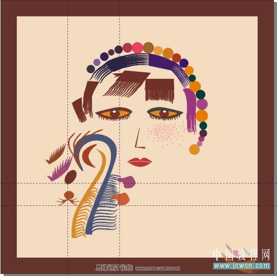 CorelDRAW鼠繪教程:矢量抽象人物裝飾畫的繪制