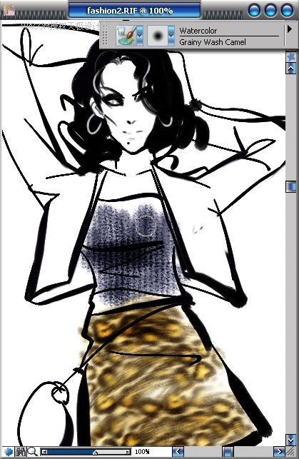 Painter教程:結(jié)合數(shù)碼板繪制時裝效果圖