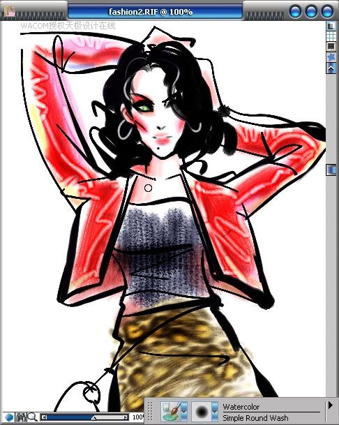 Painter教程:結(jié)合數(shù)碼板繪制時裝效果圖