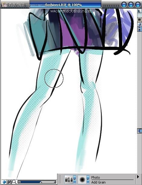 Painter筆刷配合數(shù)碼板手繪藝術(shù)時(shí)裝畫