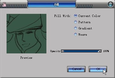 Painter教程:手繪粉筆畫風格時裝效果圖