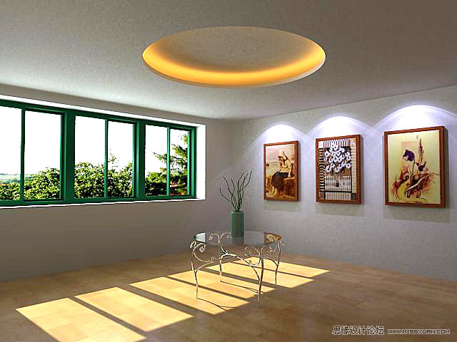 室內(nèi)燈光表現(xiàn)中異型暗藏?zé)舸蚍? border="0" width="640" height="480" src="/uploads/allimg/101112/1340011044-23.jpg" /></p>
<p>圖13-5 一次修正</p>
<p>5.此時暗藏?zé)舻男Ч呀?jīng)出來了,但由于我們的渲染參數(shù)品質(zhì)設(shè)置過低,并且還有一些曝光問題沒有設(shè)置好,導(dǎo)致場景過暗,因此需要我們對最終渲染參數(shù)及“顏色映射”面板進(jìn)行更深一步的多輪測試設(shè)置,這部分內(nèi)容我就不具體細(xì)說了,最終渲染效果如圖13-6所示。</p>
<p align="center"><img alt=