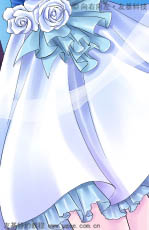 PT與PS結合鼠繪唯美的藍色卡通女孩