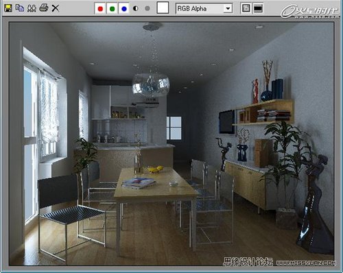 3DMAX實例教程:室內光影色彩的表現技法解析