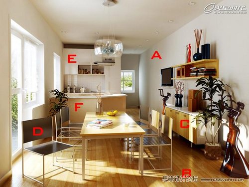 3DMAX實例教程:室內光影色彩的表現技法解析