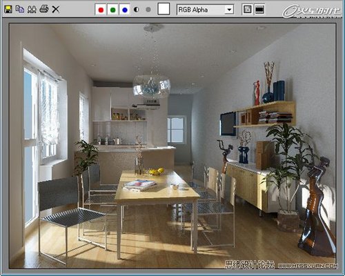 3DMAX實例教程:室內光影色彩的表現技法解析