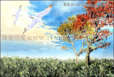 CorelDRAW實例教程:繪制現代裝飾油畫效果