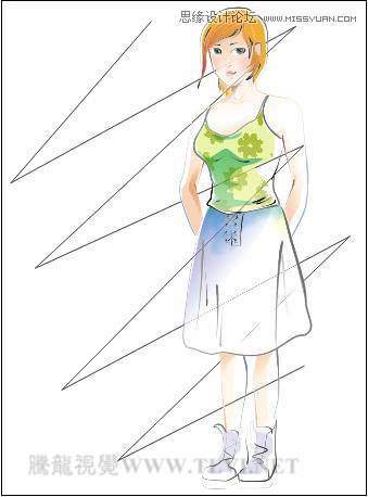 CorelDRAW繪制卡通插畫美女教程清晨的陽(yáng)光