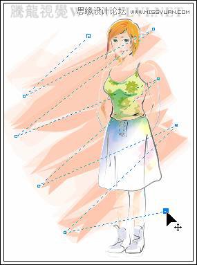 CorelDRAW繪制卡通插畫美女教程清晨的陽光