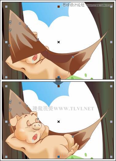 CorelDRAW繪制可愛的泡泡豬卡通插畫