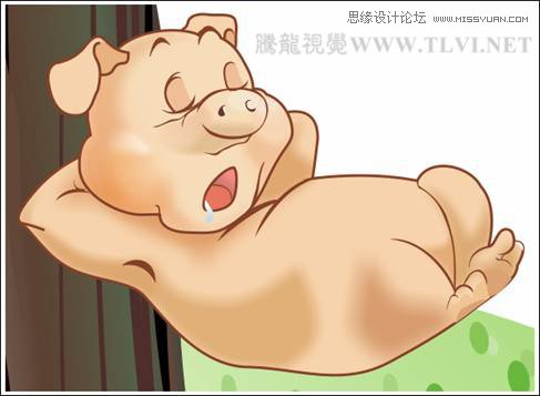 CorelDRAW繪制可愛的泡泡豬卡通插畫