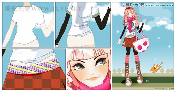 CorelDRAW繪制卡通風(fēng)格的時(shí)尚美女教程