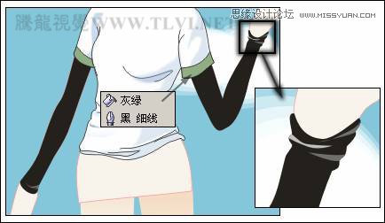 CorelDRAW�L�ƿ�ͨ�L(f��ng)��ĕr(sh��)����Ů�̳�