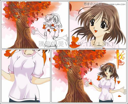 CorelDRAW繪制日式卡通美女教程