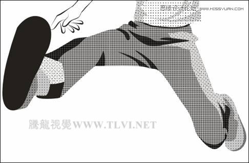 CorelDRAW繪制放射狀速度線實例之足球少年