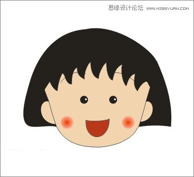 Coreldraw繪制櫻桃小丸子兒童節插畫