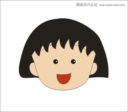 Coreldraw繪制櫻桃小丸子兒童節插畫