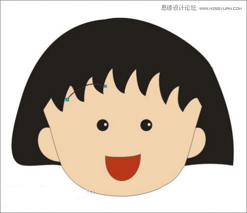 Coreldraw繪制櫻桃小丸子兒童節插畫