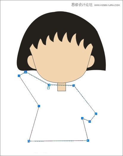 Coreldraw繪制櫻桃小丸子兒童節插畫