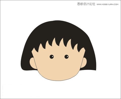 Coreldraw繪制櫻桃小丸子兒童節插畫