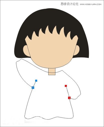 Coreldraw繪制櫻桃小丸子兒童節插畫