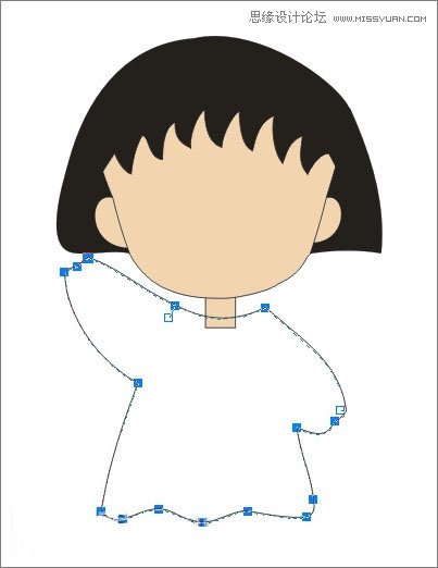 Coreldraw繪制櫻桃小丸子兒童節插畫