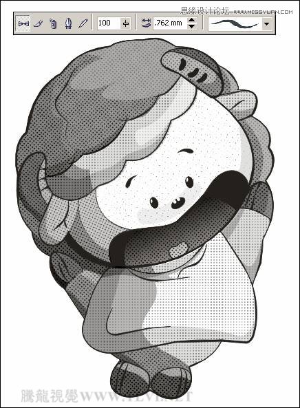 CorelDRAW實例教程:繪制方格風(fēng)格卡通玩偶